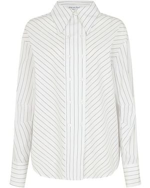 Lily and Lionel Dapper Double Placket Stripe Shirt - White