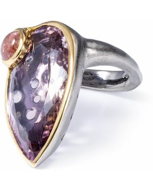 German Kabirski Roxa Singular Edition Ring With Ametrine And Tourmaline - Metallic