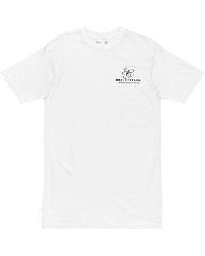 Anchor and Crew Gustatory Originals Coffee Blossom Heavy Cotton Embroidered T-Shirt - White