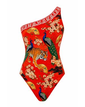Ana Luisa Kyoto Inspired One Shoulder Swimsuit