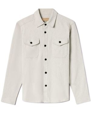 Weston Jon Boucher Untucked Tailored Slim Fit Button-Up Shirt - White