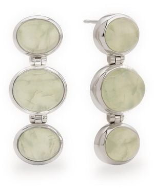 Stone Fruit Pulp Earrings - Metallic