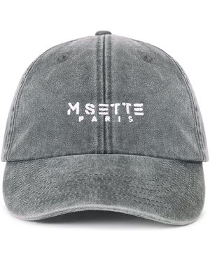 M Sette Paris Signature Embroidered Cap - Gray