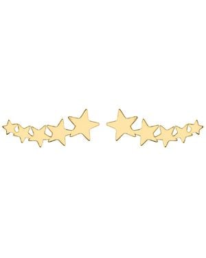 Posh Totty Designs Shooting Star Gold Climber Earrings - Metallic