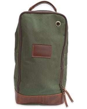 VIDA VIDA Nylon & Leather Trim Golf Football Boot Bag - Green