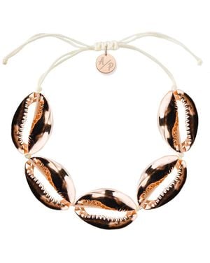 Adriana Pappas Designs Sleek Shells Bracelet Ivory - Metallic