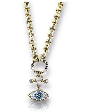Bayemeyc Viola Evil Eye Necklace - Blue