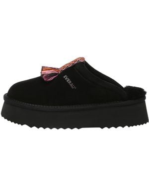 EverAu Australia Caspian Platform Slippers - Black