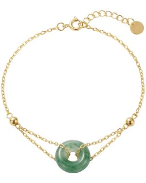 seree Marlo Jade- Gemstone Bracelet - Metallic