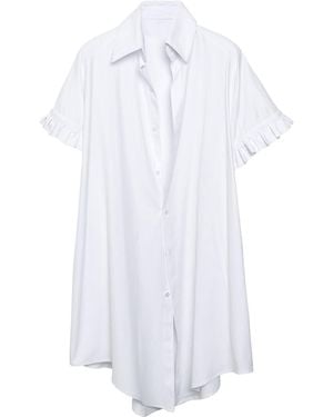 Paloma Lira School Oversized Long Shirt - White