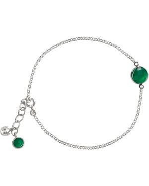 The Jewellery Store London Onyx Chain Bracelet - White