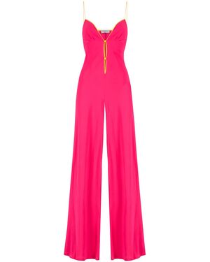Teodora Milano Ibiza Silk Jumpsuit - Pink