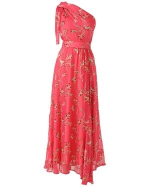 SACHA DRAKE Francesca Silk Rayon Floral Maxi Dress - Red