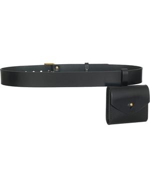 Haute Cuir Leather Micro Belt Bag - Black
