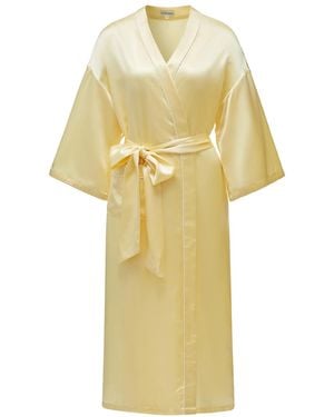 NOT JUST PAJAMA Timeless Collection Silk Robe - Yellow