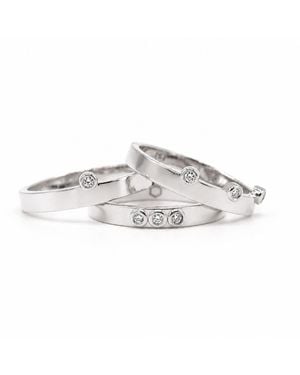 Cier Diamond Ring Stack - Metallic