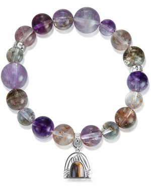 Aurozia Five Elements Super Seven Crystal Beadeds Bracelet Earth - Multicolor