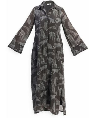 REISTOR Relaxed-Fit Shirt Dress - Black