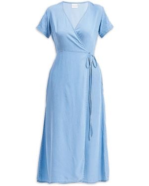 REISTOR Maxi Wrap Light Dress - Blue