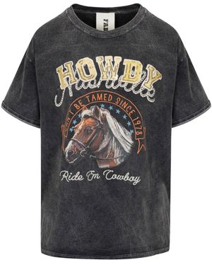 Meghan Fabulous Howdy Cowgirl Vintage T-Shirt - Black