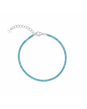 Spero London Sterling Tennis Bracelet - Blue