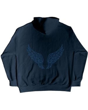 Aura & Co Angel Rhinestone Hoodie - Blue