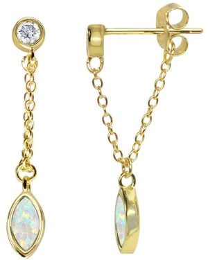 KAMARIA Full Swing Opal Earrings - Metallic