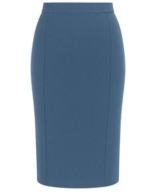 Conquista Stretch Pencil Skirt Petrol - Blue