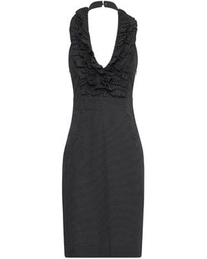 Deer You Betsy Beauty Frill Halter Dress In - Black
