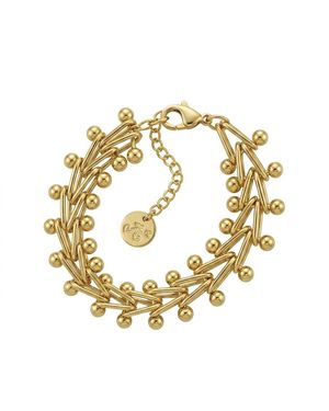 Mercela Statement Chain Bracelet – Chunky Contemporary Jewelry Gift For Her - Metallic