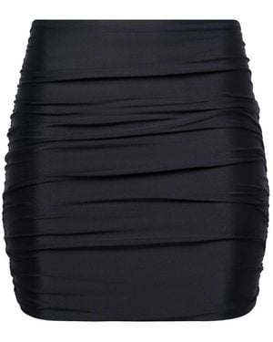 Playaluxe Rio Ruched Mini Skirt - Black