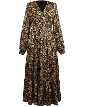 Smart and Joy Liberty Print Blouse Dress - Natural