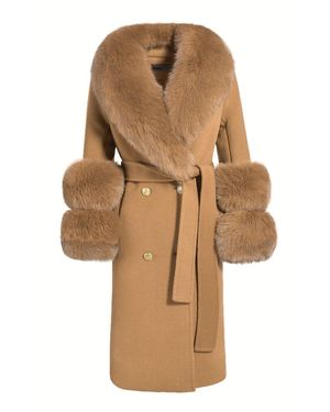 Hortons England Neutrals Belgravia Cashmere Coat Tan - Brown