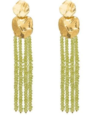 Lavani Jewels Liliana Green Earrings - Metallic