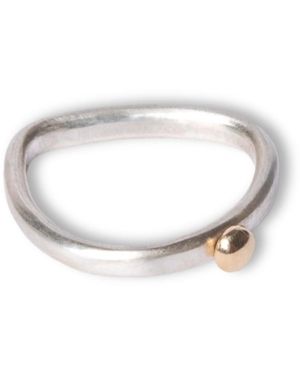 Golden Horn Jewellery Golden Bubble Dot Circle Stacking Ring - Metallic