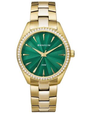 Maxum Sydney Crystal Bezel Watch With Dial - Metallic