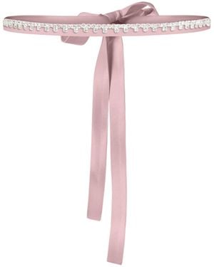 Tia Dorraine Crystal-Embellished Belt - Pink