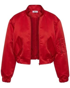 Meji Signature Bomber Jacket - Red
