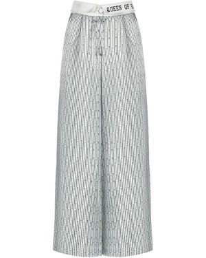 Vazaf Monogram Trousers - Grey