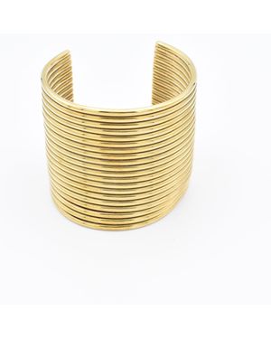 Lala Salama Masai Coiled Double Cuff - Metallic