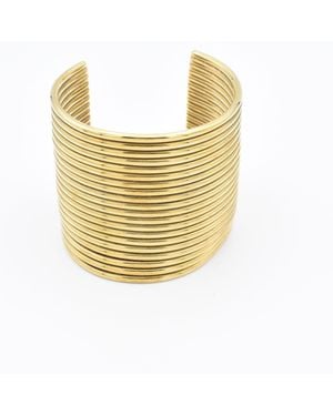 Lala Salama Masai Coiled Double Cuff - Metallic