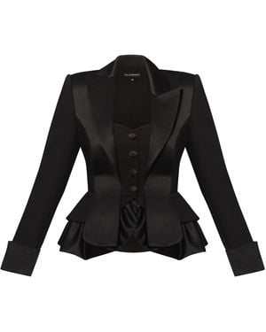 Tia Dorraine Deconstructed Tailored Blazer - Black