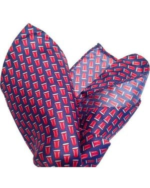 Lazyjack Press The Re-Rack Pocket Square - Red