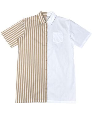 Zenzee Two Tone Shirt Dress - White