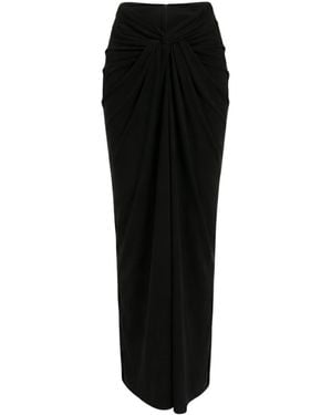 International Appeal Sari-Draped Maxi Skirt - Black