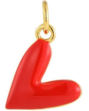 Pinnole Heart Charm - Red
