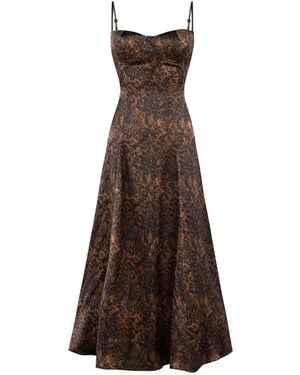 Pcfg Your Itch Silk Dress - Brown