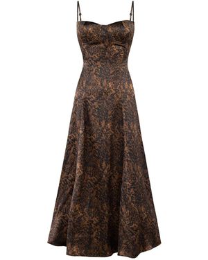 Pcfg Your Itch Silk Dress - Brown