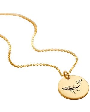 Posh Totty Designs Plated Whale Spirit Animal Necklace - Metallic