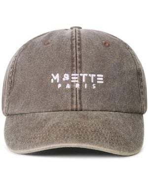 M Sette Paris Signature Embroidered Cap - Gray